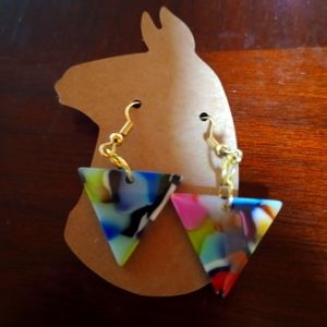 These are one of a kind handmade earrings.